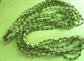 Mod 1960's Long Necklace Avocado Green Vintage Costume Jewelry '60's Accessories