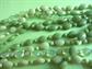 Mod 1960's Long Necklace Avocado Green Vintage Costume Jewelry '60's Accessories