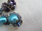 Blue Cluster Earrings Lot Clip On Germany Hong Kong Japan 1950's Signed Costume Jewelry '50's Accessories 