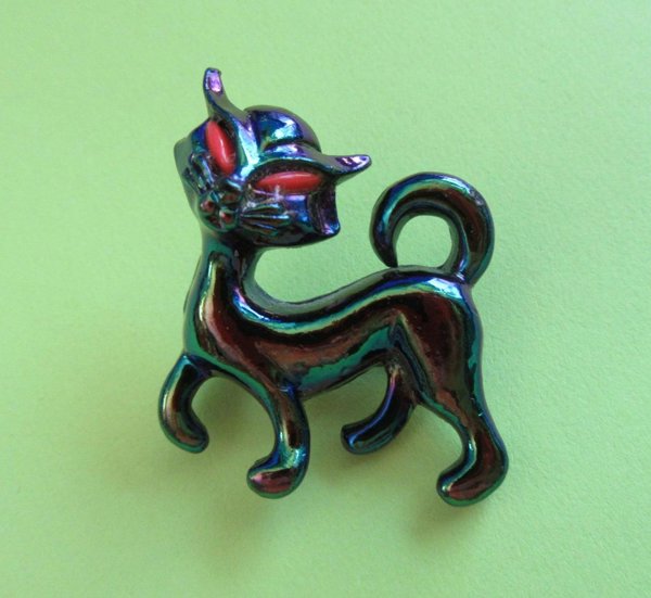 1950's Siamese Cat Pin Vintage  Jewelry Figural