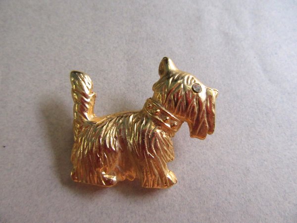 Scotty Dog Pin Vintage Jewelry Terrier Scottie