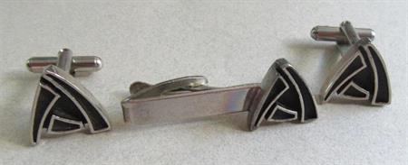 Vintage Cufflinks Tie Bar Set Mens Vintage Jewelry