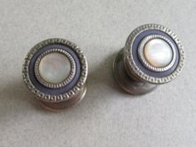 Art Deco Mother of Pearl Cufflinks Celluloid  Mens Vintage Jewelry 