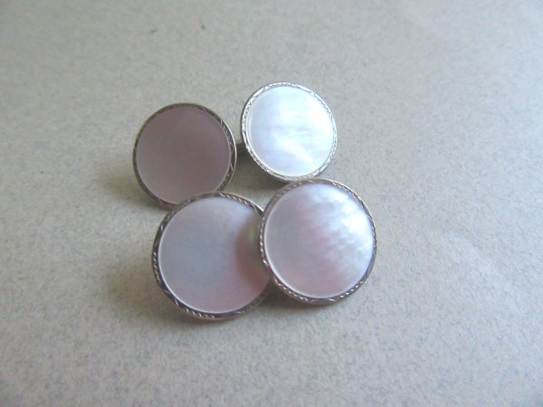 Antique Swank Mother of Pearl Cufflinks Mens Vintage Jewelry Groom Wedding