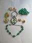 St Patricks Day Jewelry Lot Shamrock Earrings Claudaugh Key Ring  Leprechaun  Pin  Bracelet Costume Jewelry