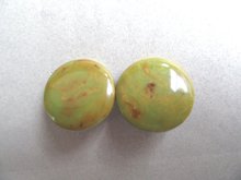  Bakelite Earrings Green Swirl Vintage Jewelry 