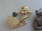 Cat Pin Lot Kitty Bowling Danecraft AJC  Figural Costume Jewelry Vet Gift Anthropomorphic