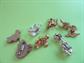 Critter Pin Lot Mouse Poodle Mamselle Cat Tremblant Donkey Democrat Dems Vintage Costume Jewelry Figural