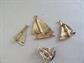 Sail Boat Pin Lot Nautical Sailing Vintage Costume Jewelry 