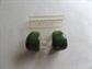 Bakelite Green Earrings Pierced Old Store Stock Never Worn Vintage Costume Jewelry