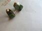 Bakelite Green Earrings Pierced Old Store Stock Never Worn Vintage Costume Jewelry