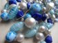 Vintage Blue Glass Beads Lot Jewelry Making Crafting Destash