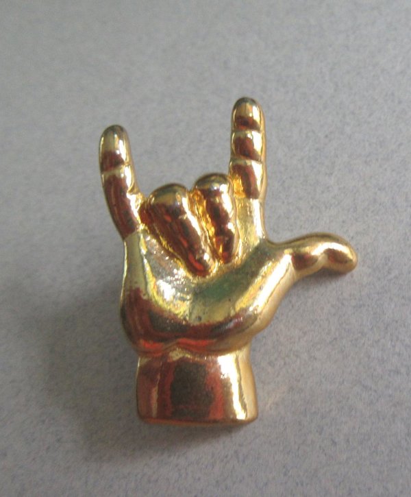 Sign Language I Love You Signing Tac Pin 