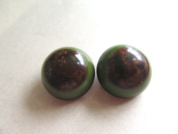 Bakelite Earrings Layered Colors Vintage Jewelry