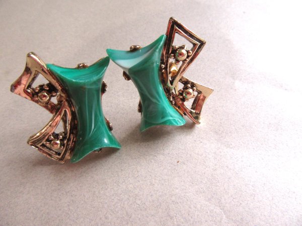 Vintage Lucite Earrings 1950's Accessories 