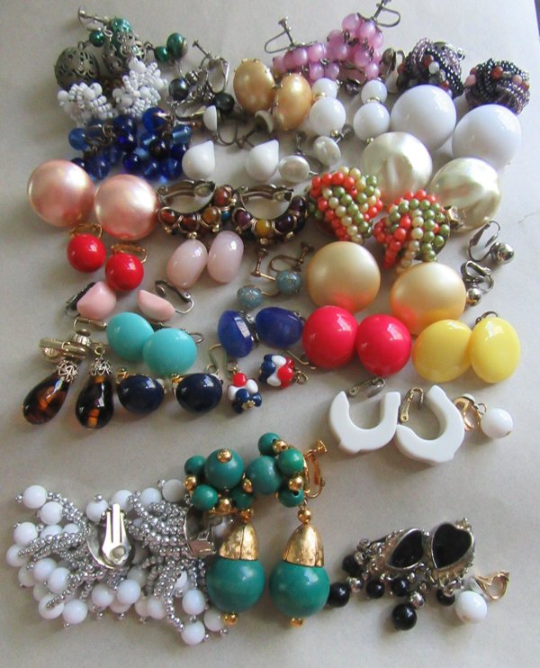 Vintage Earrings Lot  All Wearable 