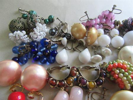 Vintage Earrings Lot  All Wearable 