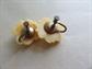 Floral Celluloid Pin and Free Earrings Vintage Costume Jewelry Something Old