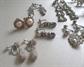 Rhinestone Earrings Lot Clip On and Screw backs Vintage Costume Jewelry Destash