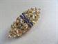 RARE Pierre Signed Rhinestone Dress Clip Pin Duette with Cage Costume Jewelry