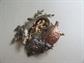 Swamp Critters Pin Turtle Frog Lizard Alligator Vintage Costume Jewelry Figural