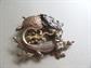 Swamp Critters Pin Turtle Frog Lizard Alligator Vintage Costume Jewelry Figural