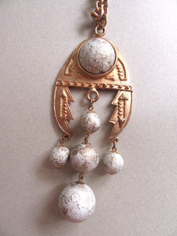 Vintage Tribal Necklace Egyptian Revival Mayan 