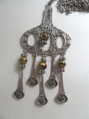 1960's Tribal Bohemian Necklace Vintage Jewelry 