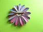 Mod 1960's Daisy Pin Hot Pink and Purple 60's Accessories Vintage Costume Jewelry Flower Power