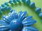 Mod 1960's Blue Flower Pin and Bonus Necklace Vintage Costume Jewelry Daisy 