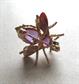 10k Gold Amethyst and Emerald Bee Pin Fine Jewelry Save Our Bees 3.3 Grams