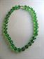 Brilliant Faceted Green Crystal ? Necklace 14k Gold Clasp Fine Jewelry