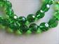 Brilliant Faceted Green Crystal ? Necklace 14k Gold Clasp Fine Jewelry