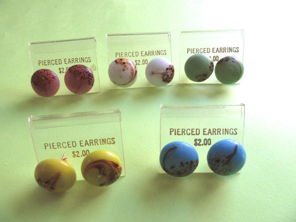 Vintage Venetian Glass  Earrings Your Choice Never Worn 