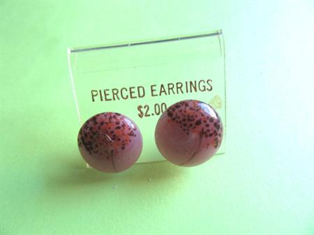 Vintage Venetian Art Glass Pierced Earrings Your Color Choice Never Worn 1960's Accessories