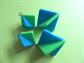 Mod 1960's Geometric Lucite Earrings Vintage Costume Jewelry 60's Accessories Blue Green