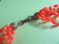 1960's Mod Long Orange Necklace Beads Vintage Costume Jewelry 60's Accessories