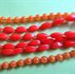 1960's Mod Long Orange Necklace Beads Vintage Costume Jewelry 60's Accessories