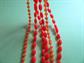 1960's Mod Long Orange Necklace Beads Vintage Costume Jewelry 60's Accessories