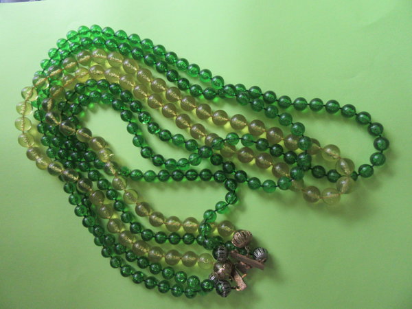 1960's Mod Green Necklace Vintage Jewelry 60's Accessories