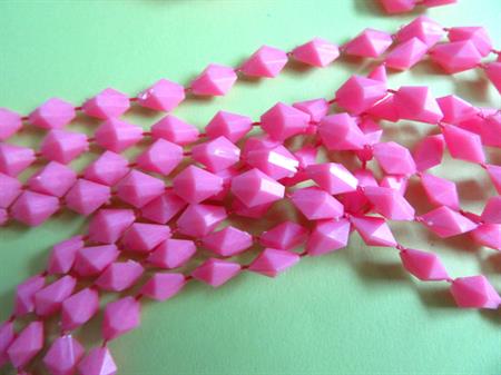 1960's Mod Long Pink Necklace Vintage Jewelry 