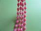 1960's Mod Long Pink Necklace Beads Vintage Costume Jewelry 60's Accessories