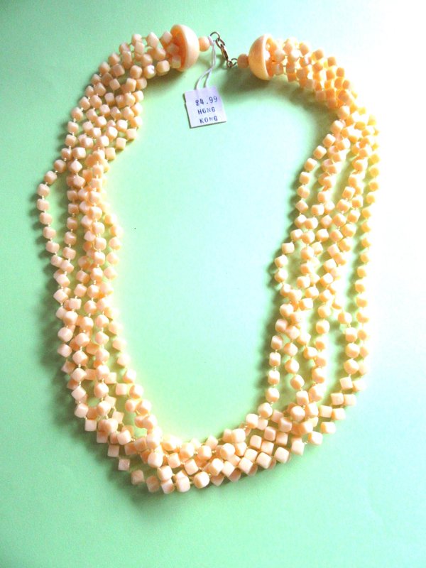 1960's Mod Necklace Hong Hong Original Tag Vintage Jewelry