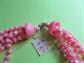 1960's Mod Pink Multi Strand Cube Necklace 18