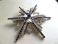 1950's Masonic Rhinestone Pin Brooch Pendant GIGANTIC 4 1/2