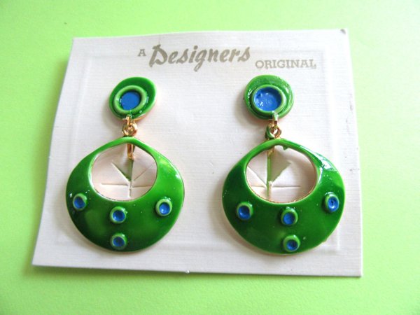 1960's Mod Earrings Never Worn Vintage Jewelry 