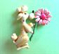 Anthropomorphic Poodle Pin JJ Jonette Signed Vintage Jewelry 