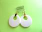 1960's Mod White Hoop Earrings Old Store Stock Unworn Vintage Costume Jewelry Twiggy Go Go