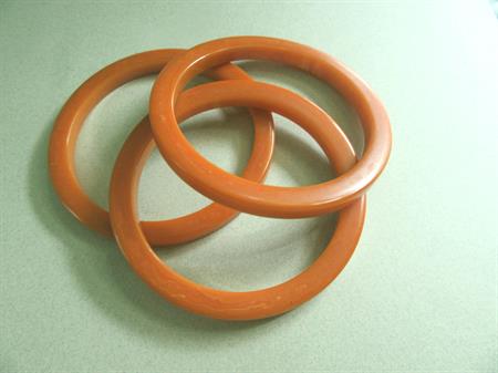 Vintage Bakelite Bangle Bracelets Pumpkin 