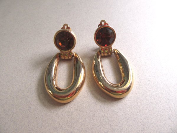Givenchy Rhinestone Earrings Signed Vintage Jewelry
